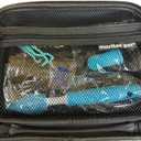 Pet Inhaler Travel Case, Black with Paw Print Design, Cleaning Brush and Pet Care Accessories, Portable Inhaler Carry Case for Dogs, Cats and Horse.