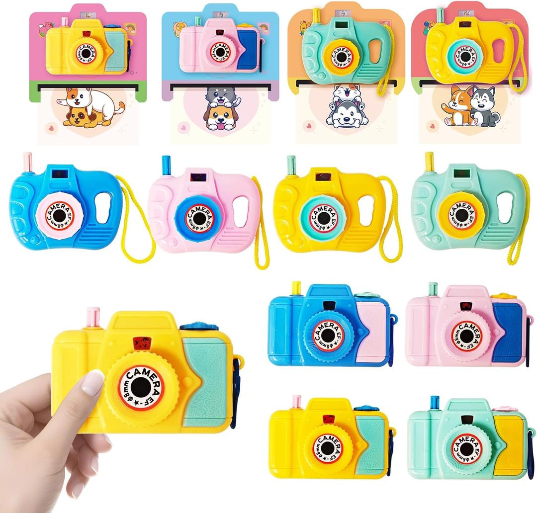 DG-Direct 24 Pack Valentine Mini Camera Toys for Kids, Cute Viewfinder Toys with Valentine Cards for Kids Classroom, Valentines Day Gifts for Kids School Party Favors