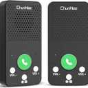 Wireless Intercom System for Home, Full Duplex Call & Answer Intercoms, No WiFi Needed, 500 ft Range, One-Touch Calling for Seniors & Family, Rechargeable 1000mAh Battery (2 Pack)