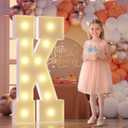 Marquee Light Up Letter Large: 4FT Sign K for Party Decoration Big Stand-up Letters Alphabet for Birthday Marry Me Proposal Bachelor Wedding Engagement Baby Shower Anniversary Graduation Decor
