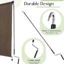 Pickmesh Exterior Roller Shade Universal Crank Wand Replacement Metal Crank Wand Telescoping Skylight Pole with Hook for Exterior Sun Shades Outdoor Indoor Roller up Blinds (Black)