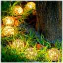 Honoson 3.9 Inch Solar Globe Lights Outdoor - Waterproof Cracked Glass Balls for Lawn Patio Yard Backyard Decorations, Warm White Solar LED Lights with Easy Installation,Durable Design (12 Pcs)