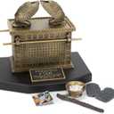 Lighthouse Christian Products Ark of The Covenant Antique Gold Tone 4.5 x 7 Hand-Cast Resin Mounted Sculpture