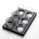 Set of 6 Romantic Water Glasses, 12 oz Hobnail Glasses Tumbler, Clear Embossed Vintage Glassware Set for Beer, Cocktail, Soda, Beverages