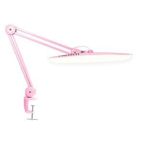 Neatfi XL 2200 Lumens 20W LED Desk Lamp with Clamp Adjustable Color Temperature | 4-Level Dimmable Light | Home Office, Crafts & Workbench | 20-Inch Wide Head (Pink, CCT with Clamp)