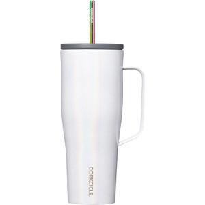 Corkcicle Cold Cup XL Insulated Tumbler with Handle, Lid, & Straw, Berry Punch, 30 oz – Reusable Cupholder Friendly Water Bottle Keeps Drinks Cold 12hrs