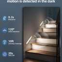 10inch Under Cabinet Lights, Motion Sensor Light Indoor, Wireless Closet Lights, 1800mAh Rechargeable Battery, Magnetic, 5 Levels Dimmable, Under Counter Lights for Kitchen, Bathroom (2 Pack)