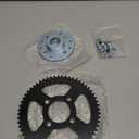 YOXUFA Go Kart Sprocket Hub 1" Bore 1/4" Keyway Assembly with #35 Chain 60T Rear Drive Sprocket 4 Hole for Go Cart Silver Parts