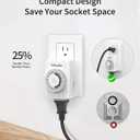 TiFFCOFiO Indoor Mechanical Outlet Timer, 3 Prong Timers for Electrical Outlets, 24-Hour Programmable Plug in Christmas Light Timer, ETL Listed (2 Pack)