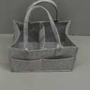 Baby Diaper Caddy Organizer, Portable Baby Essentials Storage Basket Bin for Changing Table,Car Shower Basket for Newborn Boy and Girl, Best Shower Gift for New Mom (Regular, Grey)