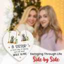 8 x Funny Sister Christmas Ornament 2025 - Cute Soul Sister Gifts for Women, Ceramic Ornament for Christmas Tree Decorations, Unique Far Away Sister Presents, Birthday Gifts for Sisters Bestie