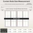 White Double Curtain Rod 34-92 Inch, Wrap Around Blackout Dual Curtain Rods for Windows, Adjustable Heavy Duty Curved Spliced Room Darkening Double Rods, All Metal, Aluminium Bracket