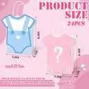 JarThenaAMCS 24Pcs Gender Reveal Paper Gift Bag DIY Pink Blue Baby Clothes Treat Bags with Handles Candy Goodie Bags for Baby Shower Party Favors Supplies