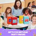 Harloon 15 Pcs Birthday Gift Bag with Happy Birthday Certificates for Students Birth Favor Paper Goodie Bags with Greeting Cards Classroom Award from Teachers(Fresh,Colorful)