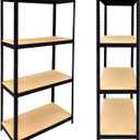 64" Storage Shelves, Heavy Duty Steel Frame 4-Tier Garage Shelf, Metal Multi-Use Storage Shelving Unit, Bolt-Free Assembly Adjustable Shelves for Home/Office/Dormitory/Garage, 64" x 31" x 16"