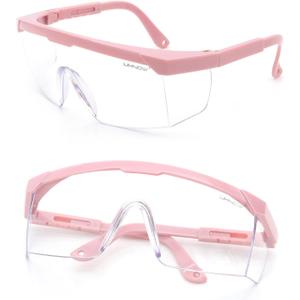 UKNOW Safety Glasses 2 Pack - Anti Fog Safety Goggles ANSI Z87.1 - Adjustable Protective Eyewear - Clear Lens Lab Goggles