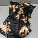 Women's Floral/Patterned Silky Kimono Robes Long Satin Bathrobes Sleepwear Loungewear, Large