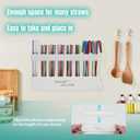 4 x Straw Holder for Cabinet Reusable Straw Organizer for Cupboard Tumbler Straw Storage Container for Counter Straw Dispenser for Kitchen Counters and Cupboards