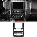 Voodonala Center Console Navigation Panel Cover Interior Antiscrach Antidust Decal Panel Cover for Ford F150 2015-2020(Carbon Fiber Black Style)