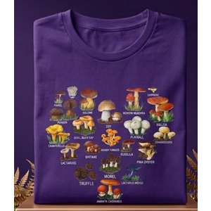 Mushroom Mycology Fungi Foraging Mushrooms Whisperer Fungus T-Shirt (Purple, S)