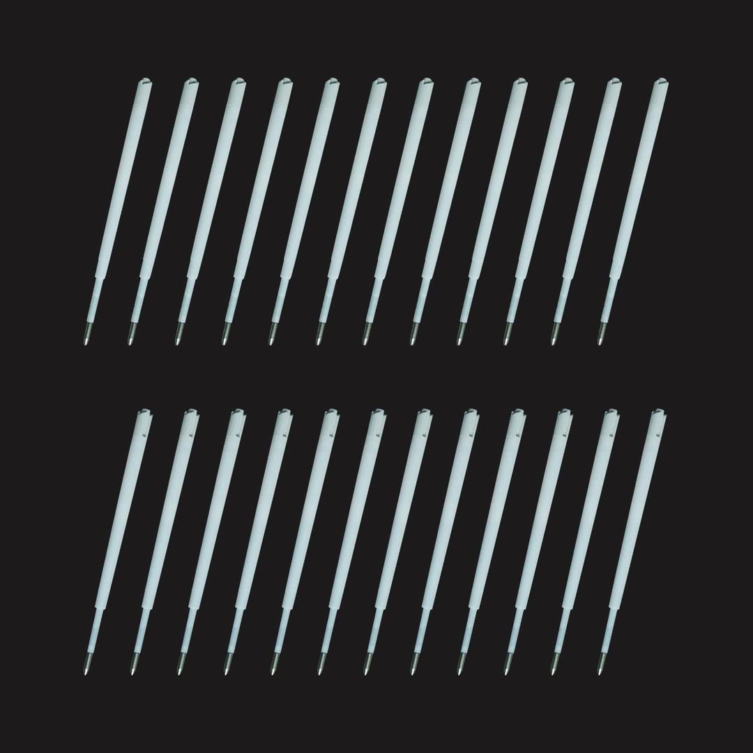 24 Pcs Ballpoint Pen Refills 1.0 mm Point Black Ink