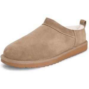 Womens Micro Slippers Low-top Slip on Mini Boot FashionFor Fleece Lined Suede Comfy Short Ankle Boots (7, Beige)