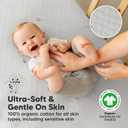 Waterproof Crib Mattress Protector Cover Fitted - 2-Pack Quiet Baby Crib Mattress Pad Sheets, 52" x 28" Soft Quilted Cotton Baby Sheet, Machine Washable, Easy Fit, Durable (Pearl Gray/Mavy)