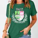 Musical Shirts Women Shiz University Tshirt Changed for Good Witch Musical Movie Tees Graphic Short Sleeve Tops Green (Green, XL)