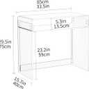 Acrylic Desk Laptop Study Table Home Office Console Table Entrance Tables, 33.5'' x 15.7'' x 29.5'' (Clear)