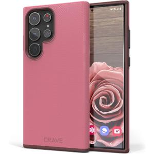 Crave for Samsung Galaxy S23 Ultra Case, Shockproof Protection Dual Layer Case for Samsung Galaxy S23 Ultra (6.8 inch) - Berry