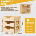 Pull Out Cabinet Organizer, 14''W×21''D×19''H Soft Close Slide Out Wooden Pull out Drawers, Three Tier Slide out Wood Cabinet Organizer, for Base Cabinet Organization in Kitchen, Pantry, Bathroom