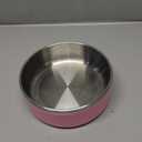 Dog Bowl, Stainless Steel Dog Food and Water Bowl with Non Slip Quiet Bottom, Easy to Clean, Dishwasher Safe, 40oz, Pink