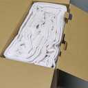 MIULEE White Back Tab Linen Curtains 4 Panels 42W x 108L | Linen material, light filtering, rod pocket back tab hanging, farmhouse decor for living room bedroom