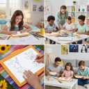 IMAGE A4 LED Tracing Pad for Kids, Rechargeable Light Up Drawing Tablet Board Children Portable Art Christmas Gift for Boys Girls Ages 6+(with 10 Traceable Sheets), Durable & Fun Creative Toy(Orange)