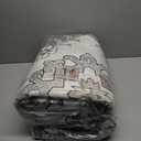 Ileading Washable Area Rugs 8x10, Blue Living Room Bedroom Rug Vintage Boho Non Slip Distressed Indoor Floor Carpet, Low Pile Under Table Mat for Dining Laundry Kids Kitchen Bath Room