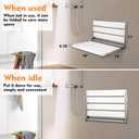 Wall Mount Shower Seat 18", Shower Bench Wall Mount for Inside Shower, Fold Down Shower Seat, Shower Seats for Adults