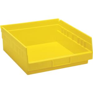 Quantum Storage Systems QSB109YL Economy Part Organizer Yellow Bins 12" L x 12" W x 4" H 8 Pack