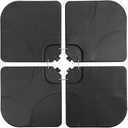 Crossbbar 4Pcs Heavy Duty Cantilever Offset Crossbar Patio Umbrella Stand Base with Fill Spouts for Water or Sand, Black