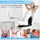 Truck Driver Seat Cushion, Memory Foam L-Shaped Ergonomic Cushion for Office Chairs, Comfort & Support for Long Sitting