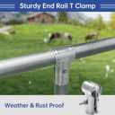 12 Pcs End Rail Clamps - 1-5/8" T Pipe Clamp for Chain Link Fence