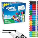 EXPO Dry Erase Markers, Low Odor Ink, Assorted Fashion Colors, Chisel Tip, 40 Count - Whiteboard, Essential Supplies for Office, School, Classroom, Teachers,Missing Pcs