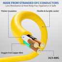 200ft Outdoor/Indoor Extension Cord with Lighted 10/3 Gauge Ultra 3 Prong Heavy Duty SJTW, Waterproof, Flexible Cold-Resistant,15A 125V 1875W, Yellow