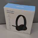 TECKNET Wireless Headset, Bluetooth Headset with AI Noise Cancelling Microphone - Rechargeable Bluetooth V5.2 Headphones, 50H Playtime & Mic Mute, On Ear Headphones for Trucker/Remote Work/Call Center (Deep Black)