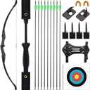 LWANO Bow and Arrow Set for Adults - Archery Takedown Recurve Bow Set for Beginners and Youth, Left & Right Handed (20lbs)