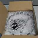 Hanging Solar Chandelier Outdoor, 30 Cool White Lights Acrylic Clear Beaded Chandelier with S Hooks Modern Lantern for Garden Yard Patio Gazebo Decorations, 28H