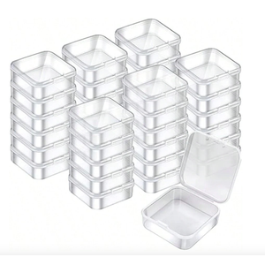 36PCS Organizer Box, Small Organizers and Storage Containers Rectangle Holder Plastic Cases for Clay Beads Bracelet Making DIY Jewelry Craft Nail