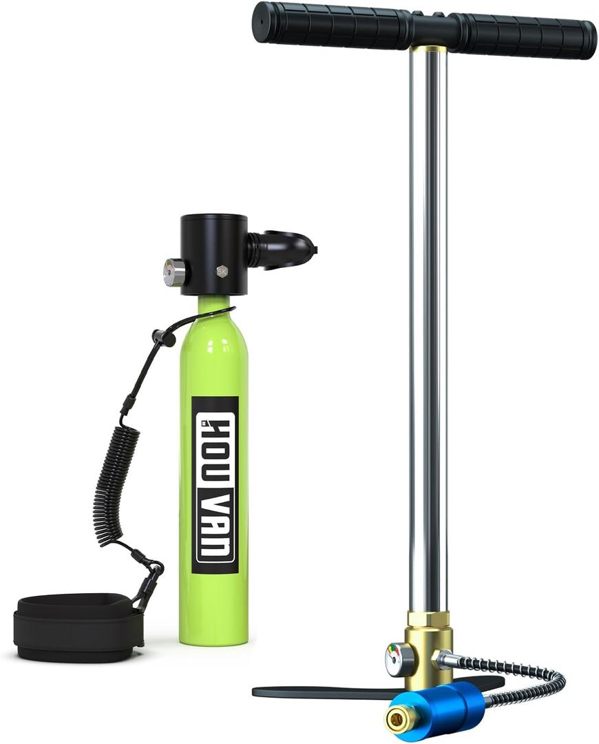 Mini Scuba Tank 0.5L Diving Tank with DOT Certification Up to 10 Minutes Underwater Breathing Reusable Backup Tanks for Underwater Shooting and Rescue Operations