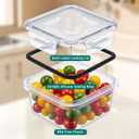 24 PCS Food Storage Containers with Lids (12 Containers & 12 Lids), Reusable Plastic Food Containers for kitchen organizers and storage, Leakproof Meal Prep Container with Labels & Pen