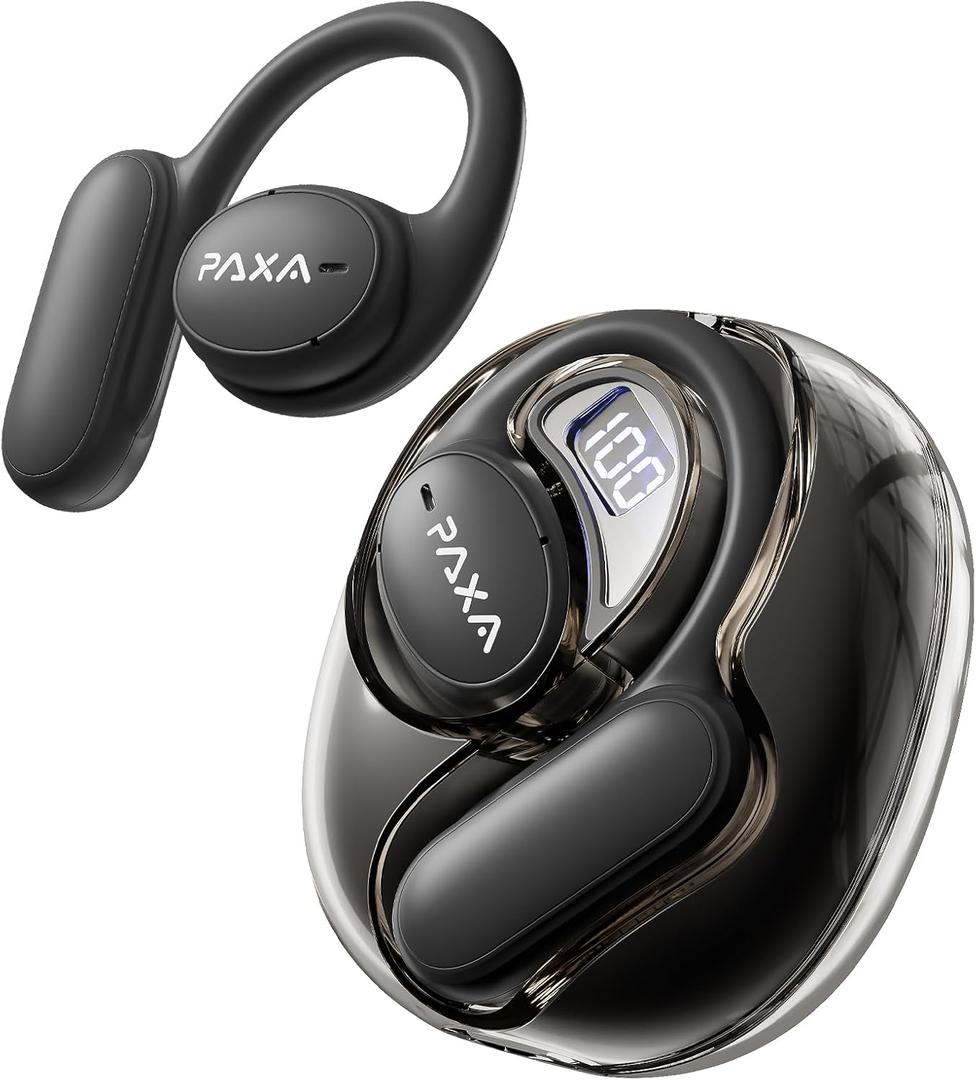 PAXA AI Translation Earbuds Real Time, 3-in-1 Translator Earbuds 145 Language & Accents, Bluetooth 5.4 Translating Earbuds, Audifonos Traductores Ingls Espaol, OpenAir5 Black
