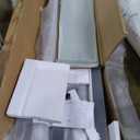 BARNSMITH 48in x 96in Glass Barn Door with 8FT Nickle Sliding Door Hardware Included, 5-Panel Frosted Glass Sliding Barn Door, Solid Wood Covered with Water-Proof PVC Surface, Easy Assembly, Black